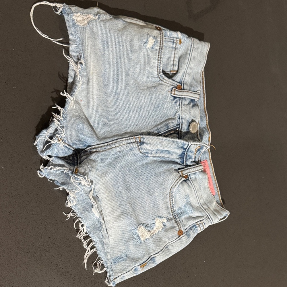 Distressed Light Blue Denim Shorts blank NYC 8 kids